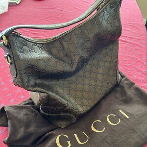Gucci Guccissima Bronze Leather Hobo